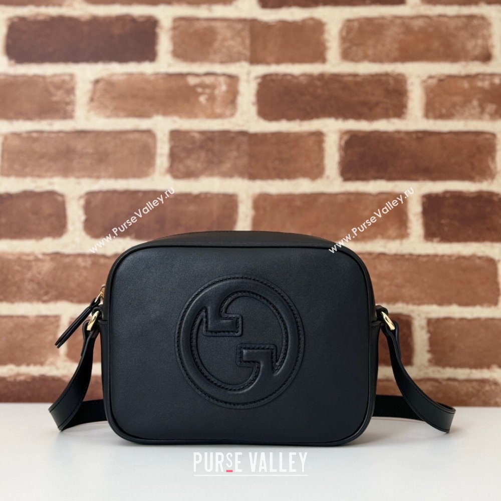 Gucci Blondie Leather Mini Shoulder Bag Black 2024 820429 (DLH-241211095)