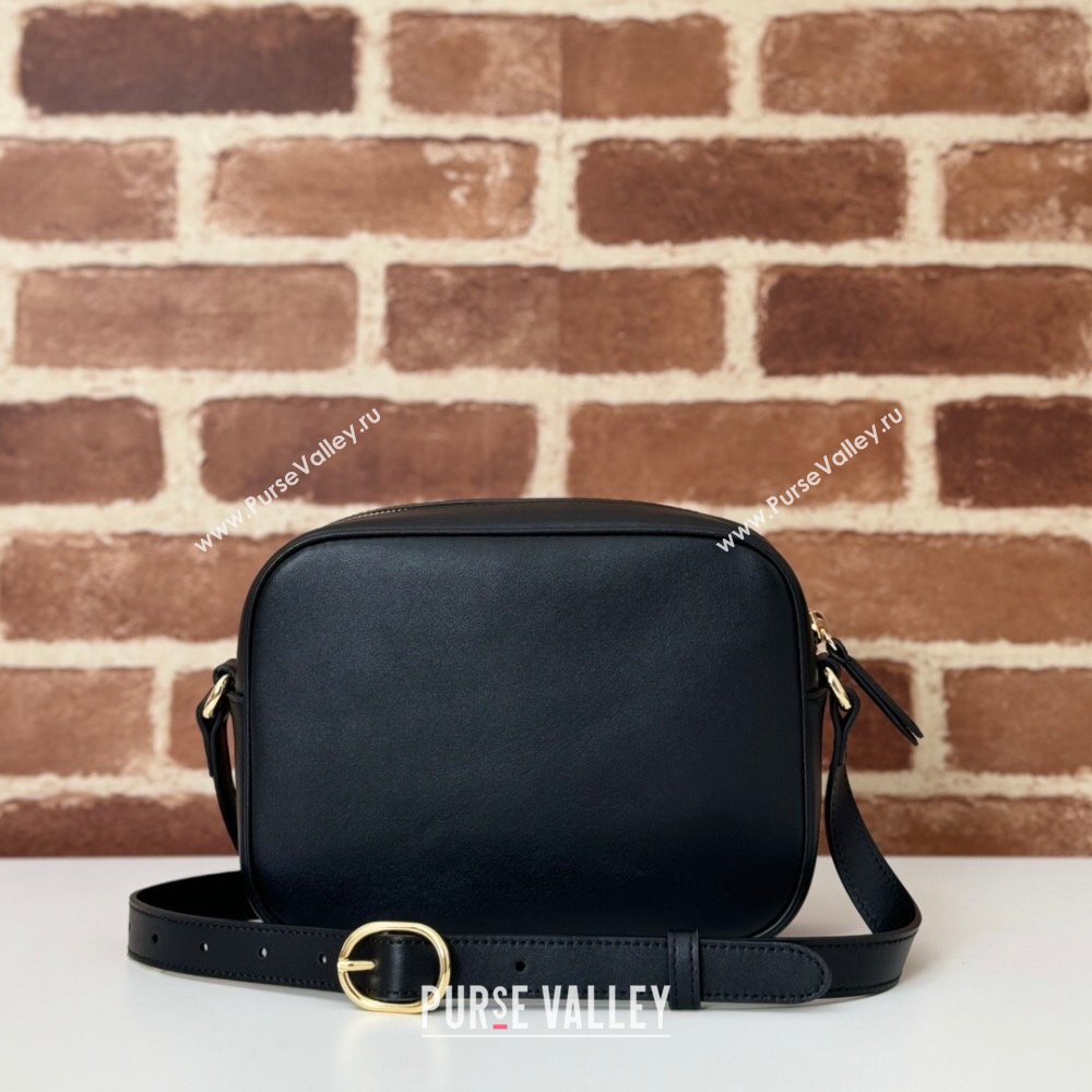 Gucci Blondie Leather Mini Shoulder Bag Black 2024 820429 (DLH-241211095)