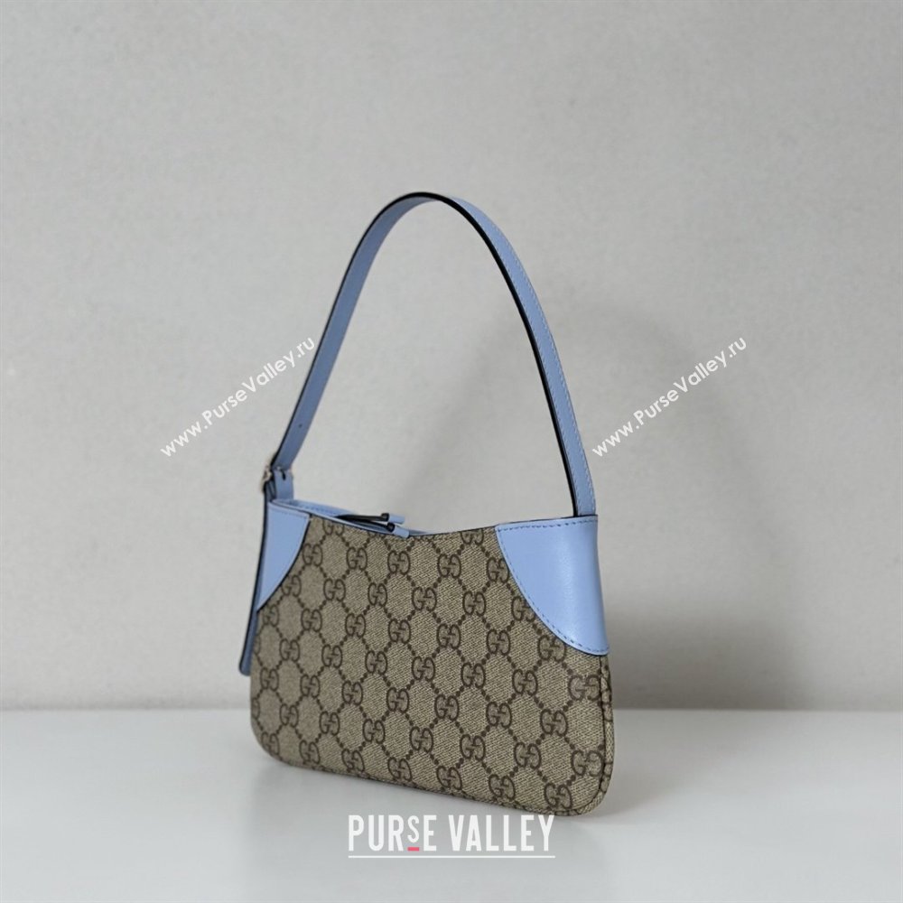 Gucci GG Canvas Emblem Mini Shoulder bag Light Blue 2026 820696 (DLH-260127078)