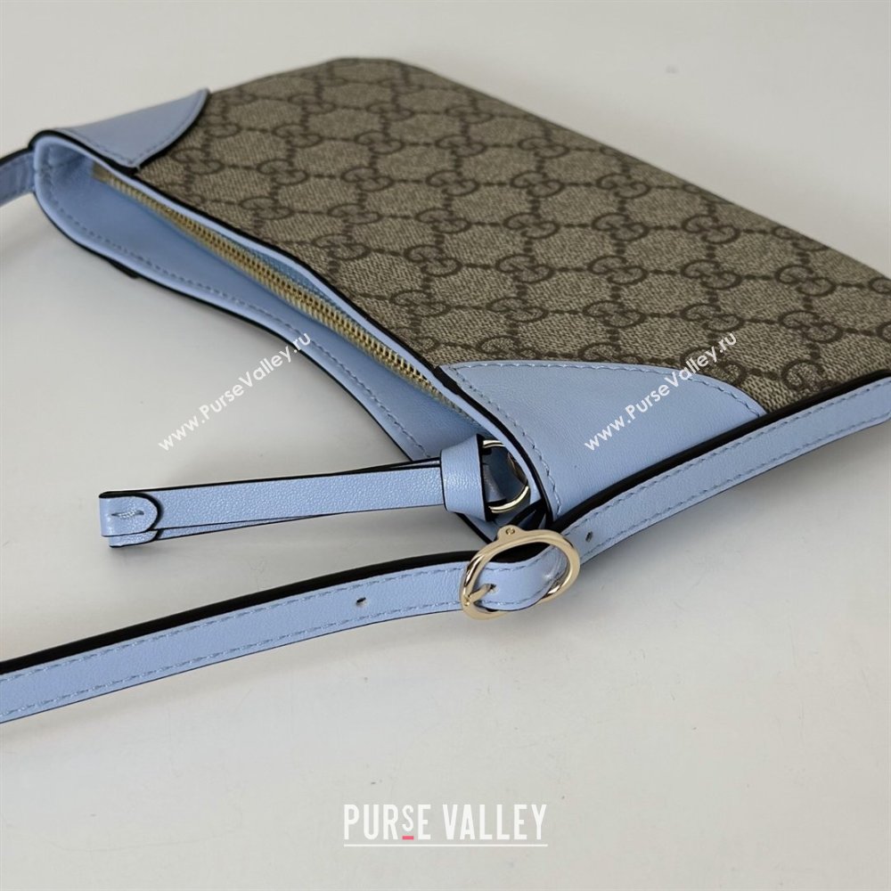 Gucci GG Canvas Emblem Mini Shoulder bag Light Blue 2026 820696 (DLH-260127078)