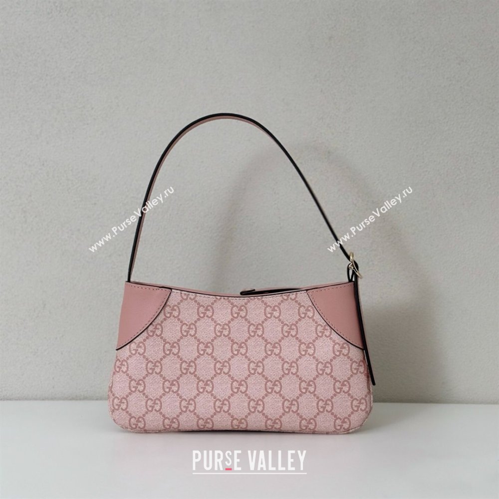 Gucci GG Canvas Emblem Mini Shoulder bag Light Pink 2026 820696 (DLH-260127075)