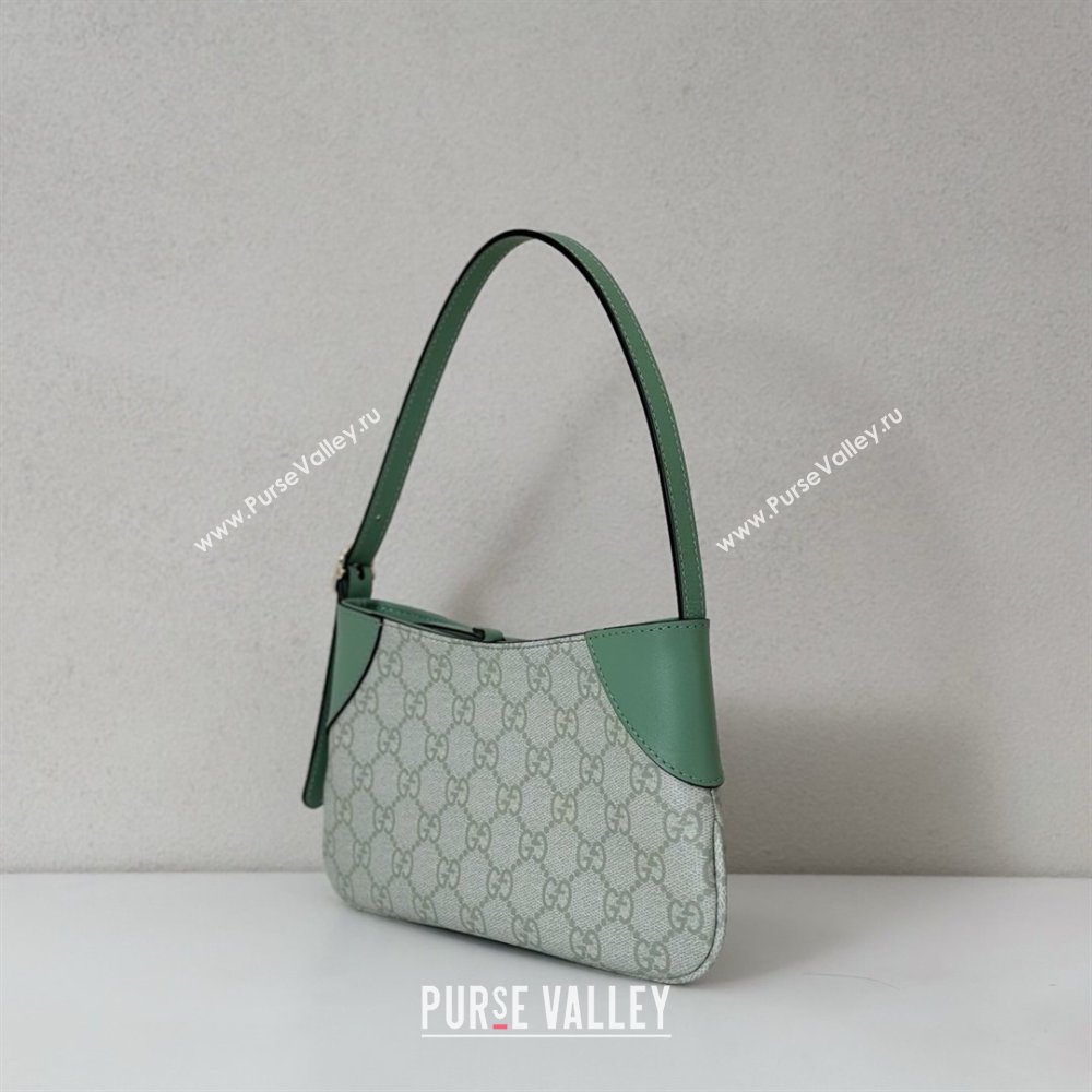 Gucci GG Canvas Emblem Mini Shoulder bag Green 2026 820696 (DLH-260127077)