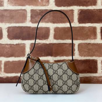 Gucci GG Canvas Emblem Mini Shoulder bag Brown 2024 820696 (DLH-241211121)