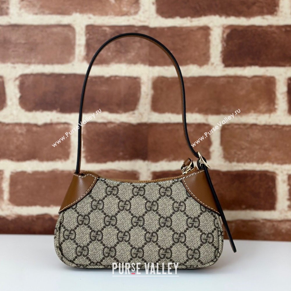 Gucci GG Canvas Emblem Mini Shoulder bag Brown 2024 820696 (DLH-241211121)