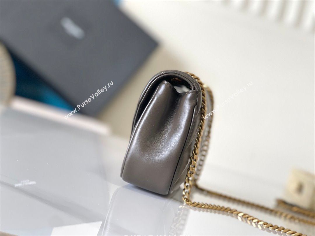 Saint Laurent Loulou Mini Bag in Matelasse Lambskin Green 2025 821749 (YY-250206031)