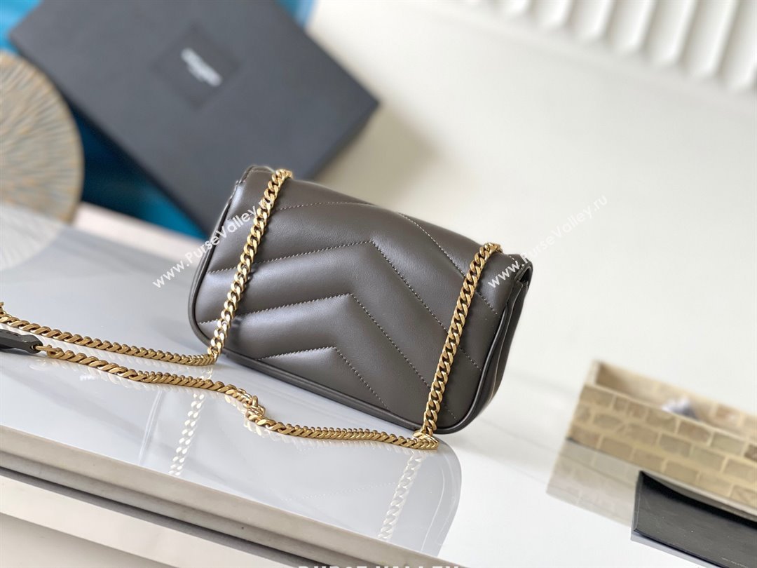 Saint Laurent Loulou Mini Bag in Matelasse Lambskin Green 2025 821749 (YY-250206031)