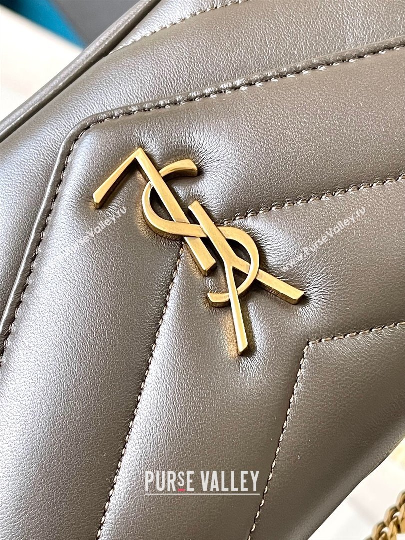 Saint Laurent Loulou Mini Bag in Matelasse Lambskin Green 2025 821749 (YY-250206031)