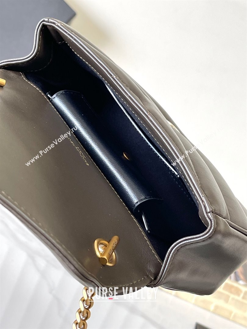 Saint Laurent Loulou Mini Bag in Matelasse Lambskin Green 2025 821749 (YY-250206031)