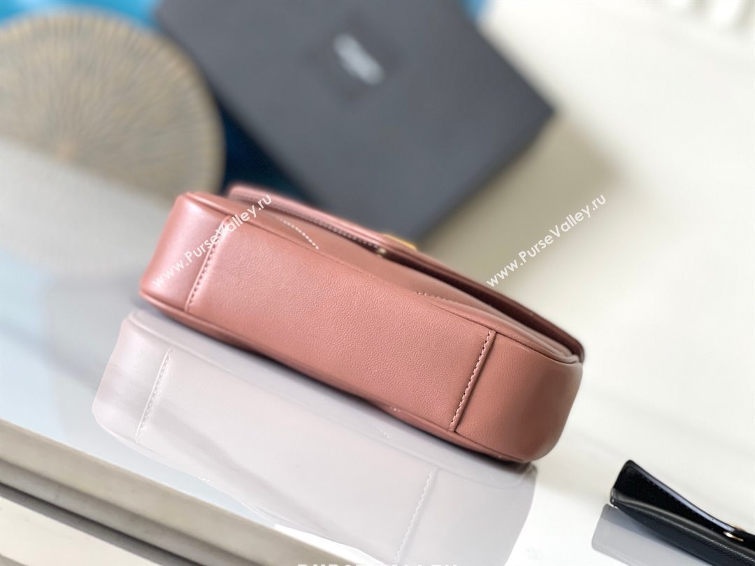 Saint Laurent Loulou Mini Bag in Matelasse Lambskin Hortensia Pink 2025 821749 (YY-250206030)