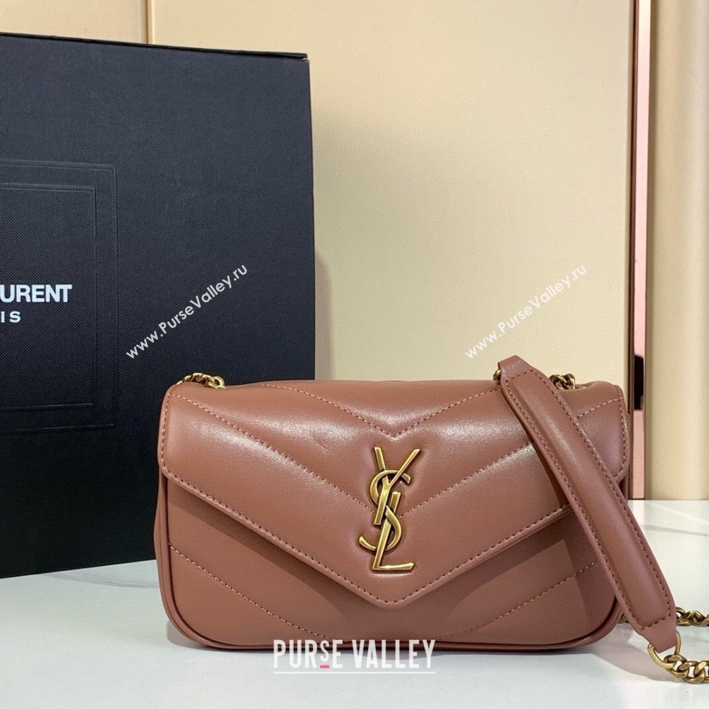 Saint Laurent Loulou Mini Bag in Matelasse Lambskin Rose Pink 2025 821749 (YY-250924136)