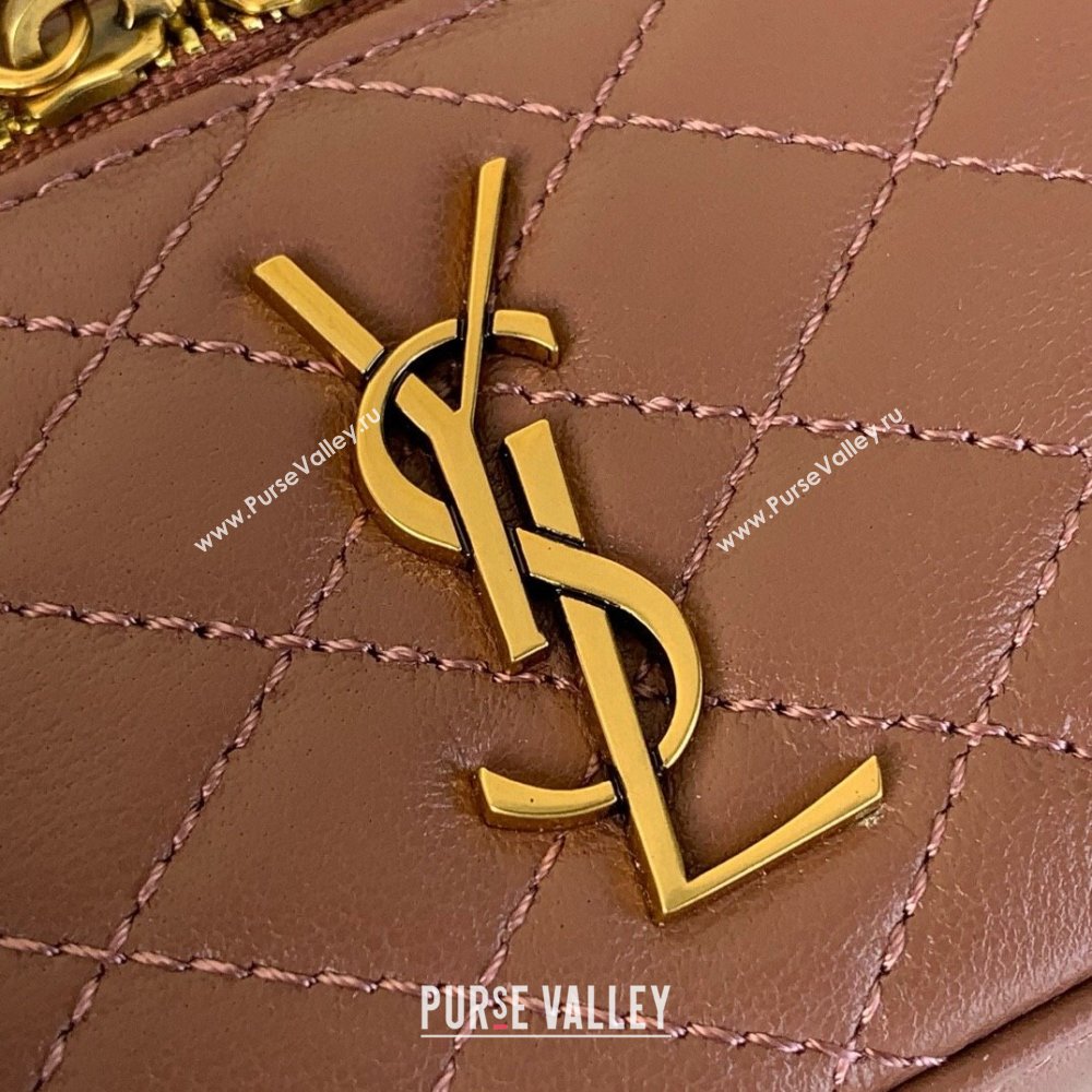 Saint Laurent Loulou Mini Bag in Matelasse Lambskin Rose Pink 2025 821749 (YY-250924136)