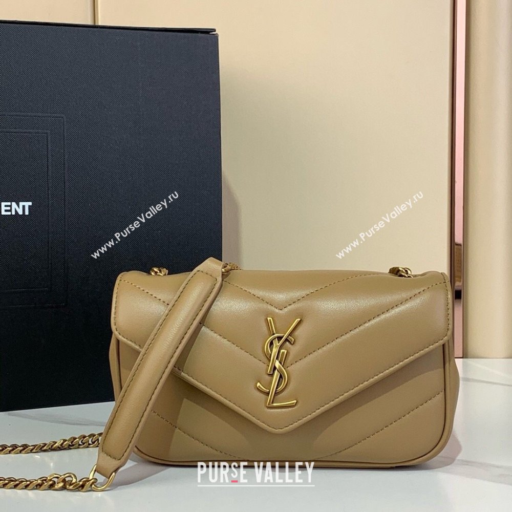 Saint Laurent Loulou Mini Bag in Matelasse Lambskin Apricot 2025 821749 (YY-250924137)