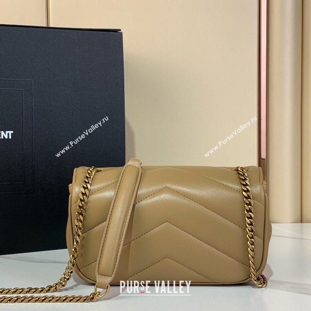 Saint Laurent Loulou Mini Bag in Matelasse Lambskin Apricot 2025 821749 (YY-250924137)