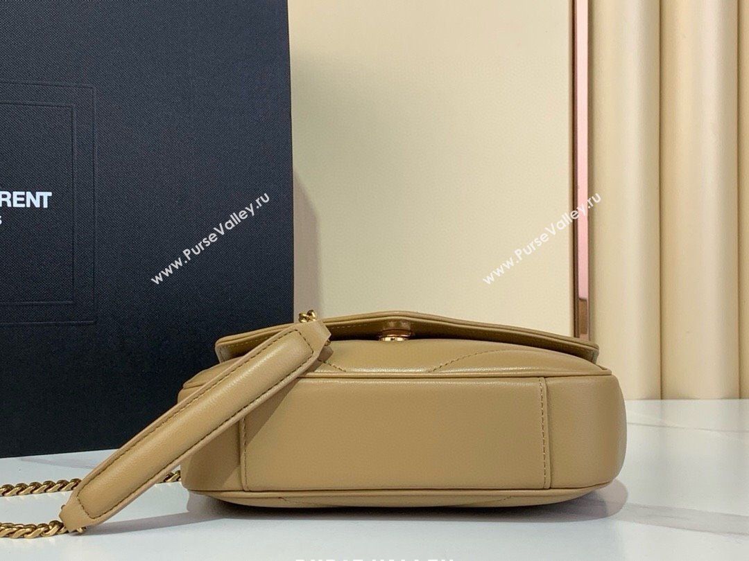 Saint Laurent Loulou Mini Bag in Matelasse Lambskin Apricot 2025 821749 (YY-250924137)