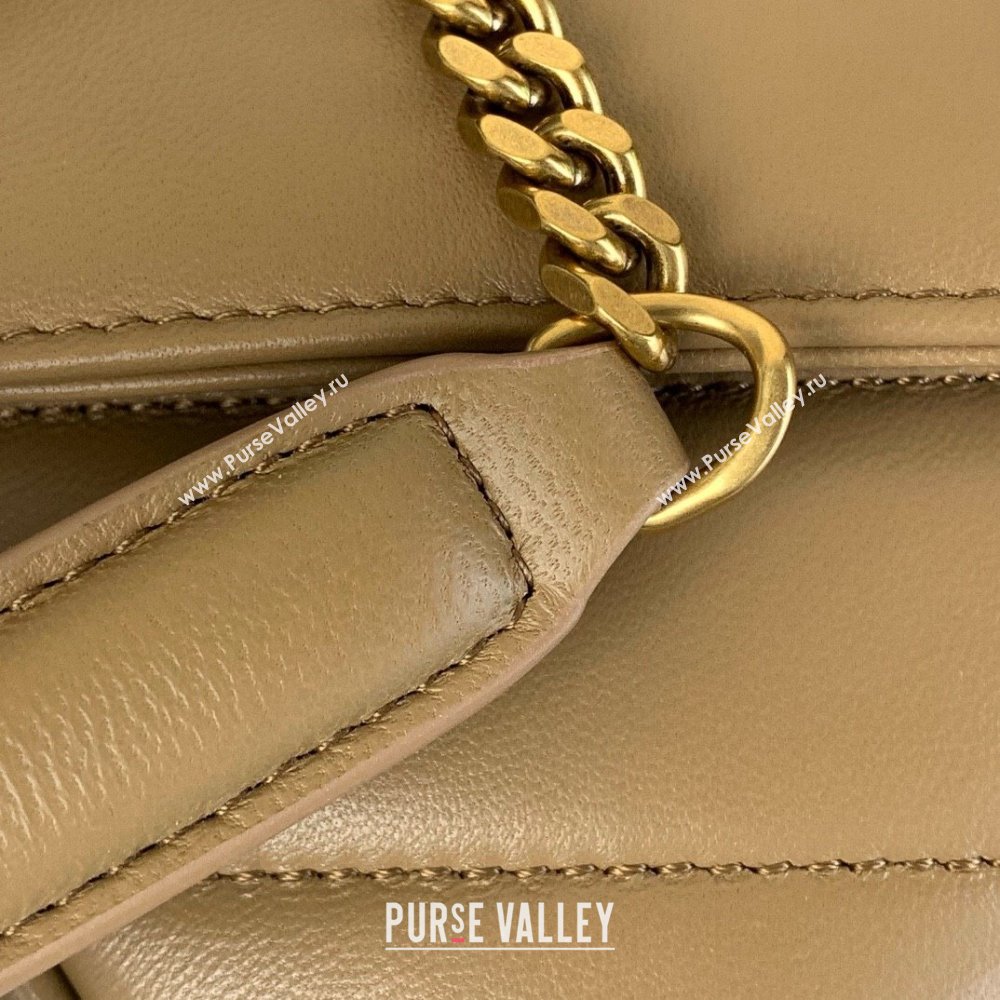 Saint Laurent Loulou Mini Bag in Matelasse Lambskin Apricot 2025 821749 (YY-250924137)