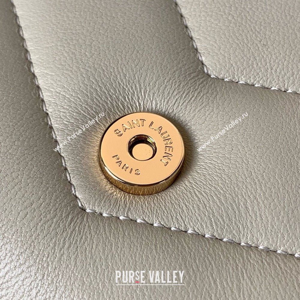 Saint Laurent Loulou Mini Bag in Matelasse Lambskin White 2025 821749 (YY-250924139)