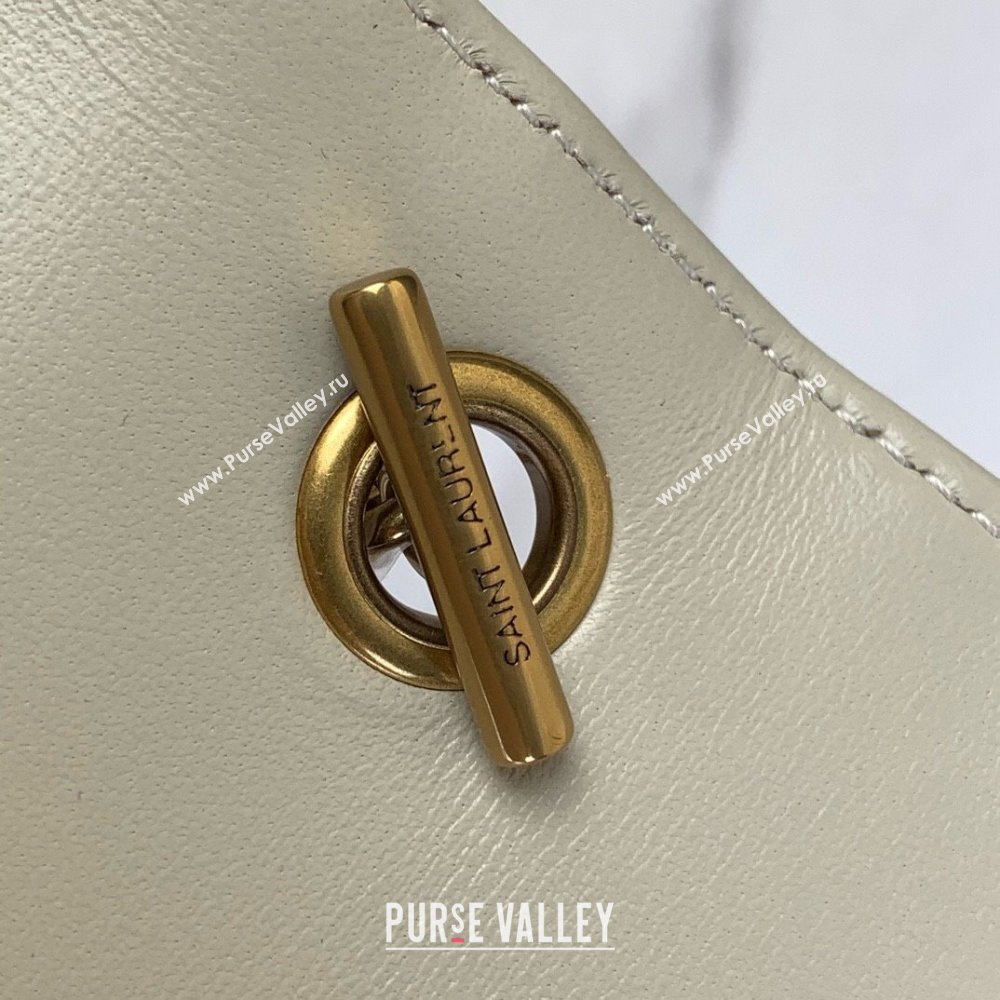 Saint Laurent Loulou Mini Bag in Matelasse Lambskin White 2025 821749 (YY-250924139)