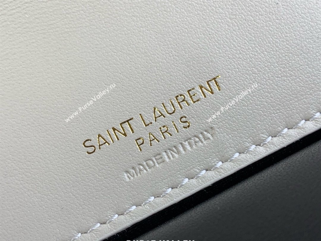 Saint Laurent Loulou Mini Bag in Matelasse Lambskin White 2025 821749 (YY-250924139)