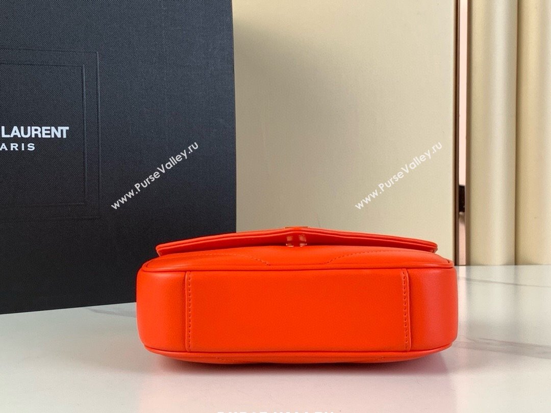 Saint Laurent Loulou Mini Bag in Matelasse Lambskin Celosia Red 2025 821749 (YY-250924140)