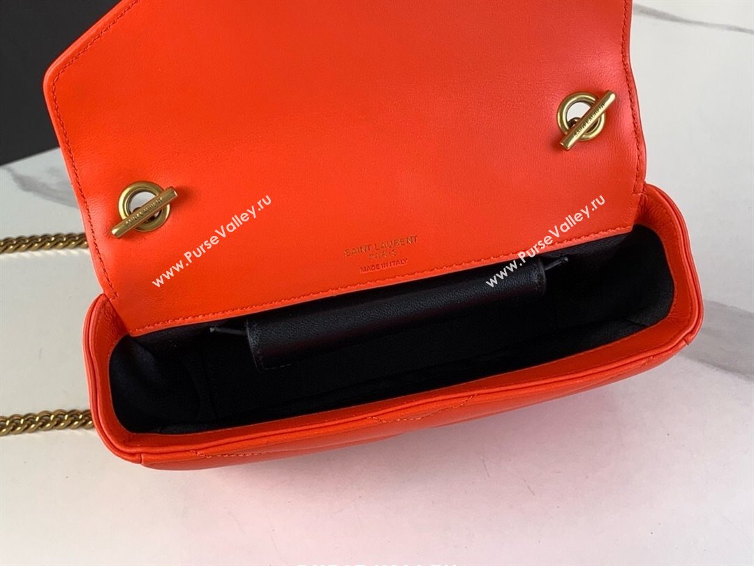 Saint Laurent Loulou Mini Bag in Matelasse Lambskin Celosia Red 2025 821749 (YY-250924140)