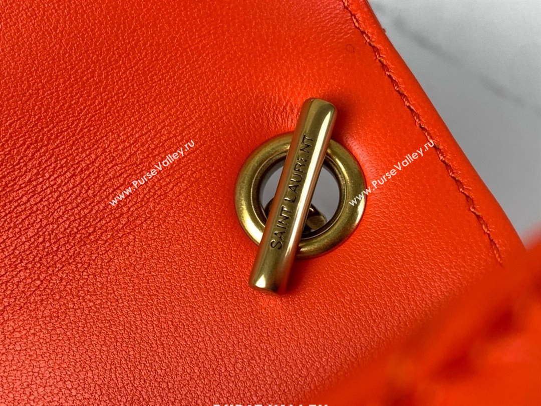 Saint Laurent Loulou Mini Bag in Matelasse Lambskin Celosia Red 2025 821749 (YY-250924140)