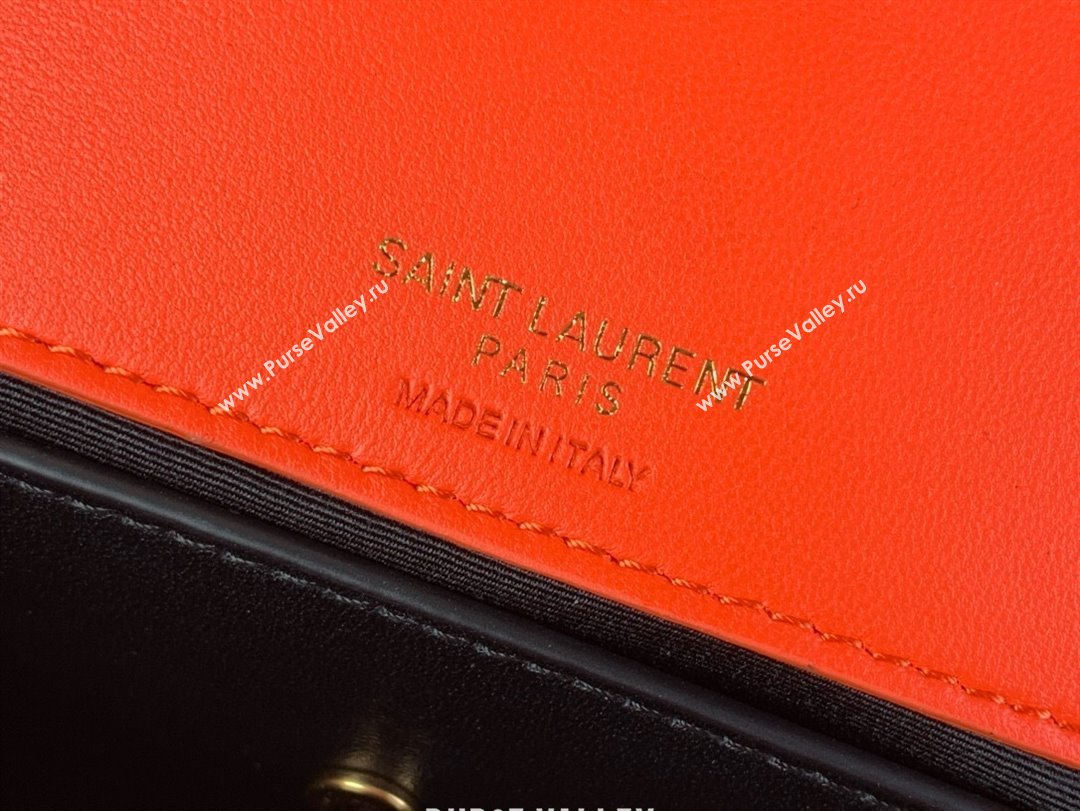 Saint Laurent Loulou Mini Bag in Matelasse Lambskin Celosia Red 2025 821749 (YY-250924140)