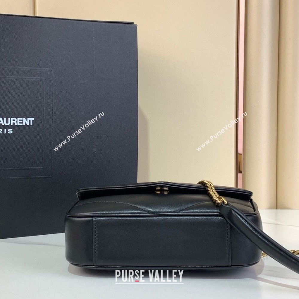 Saint Laurent Loulou Mini Bag in Matelasse Lambskin Black/Gold 2025 821749 (YY-250924141)