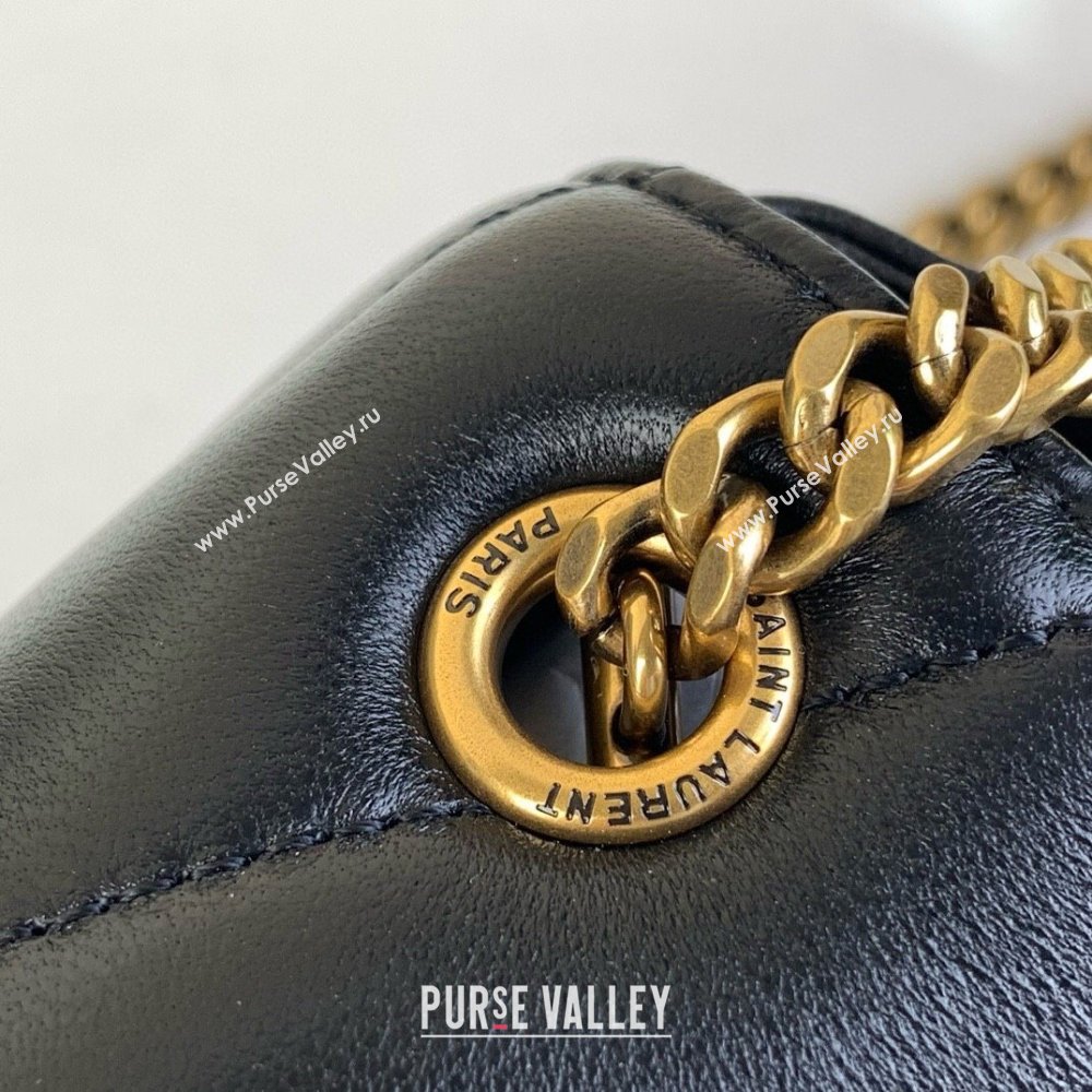 Saint Laurent Loulou Mini Bag in Matelasse Lambskin Black/Gold 2025 821749 (YY-250924141)