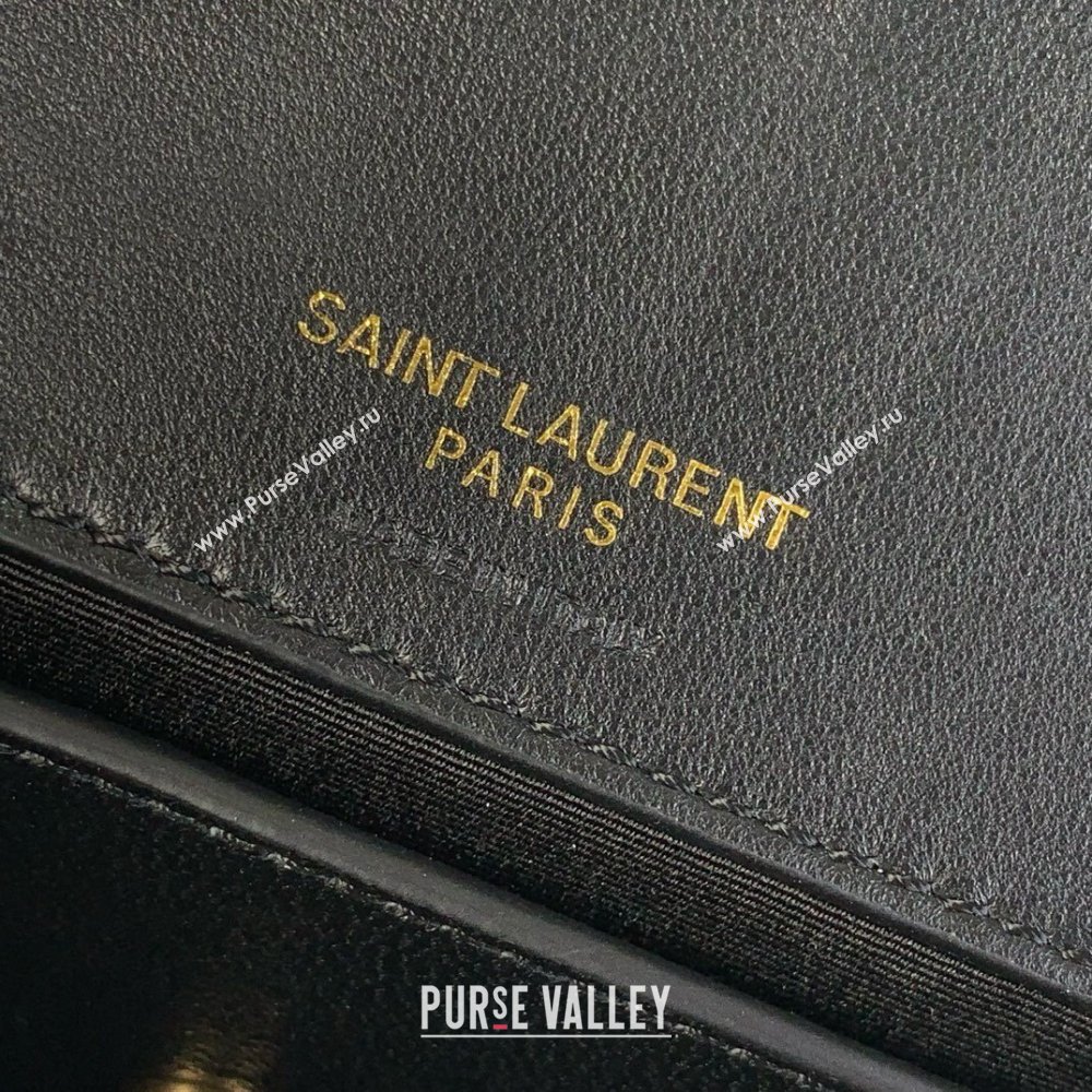 Saint Laurent Loulou Mini Bag in Matelasse Lambskin Black/Gold 2025 821749 (YY-250924141)