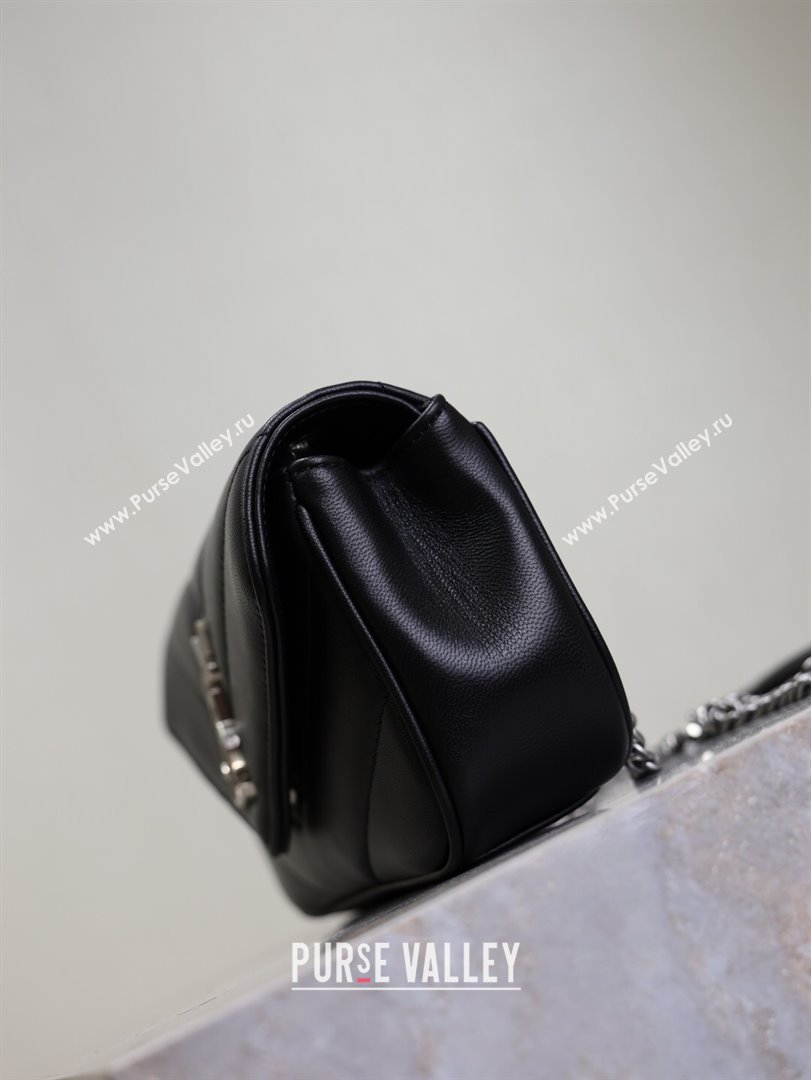 Saint Laurent Loulou Mini Bag in Matelasse Lambskin Black/Silver 2025 821749 (YY-250924142)