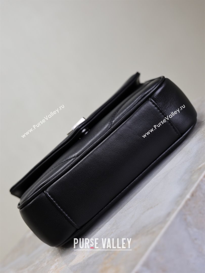Saint Laurent Loulou Mini Bag in Matelasse Lambskin Black/Silver 2025 821749 (YY-250924142)