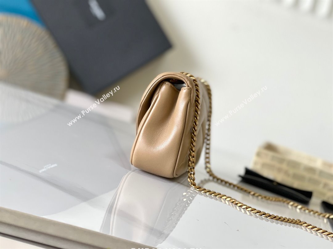 Saint Laurent Loulou Mini Bag in Matelasse Lambskin Beige 2025 821749 (YY-250924143)