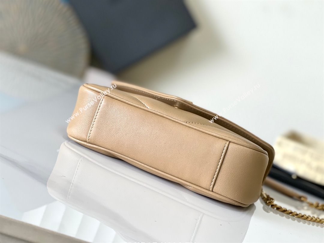 Saint Laurent Loulou Mini Bag in Matelasse Lambskin Beige 2025 821749 (YY-250924143)