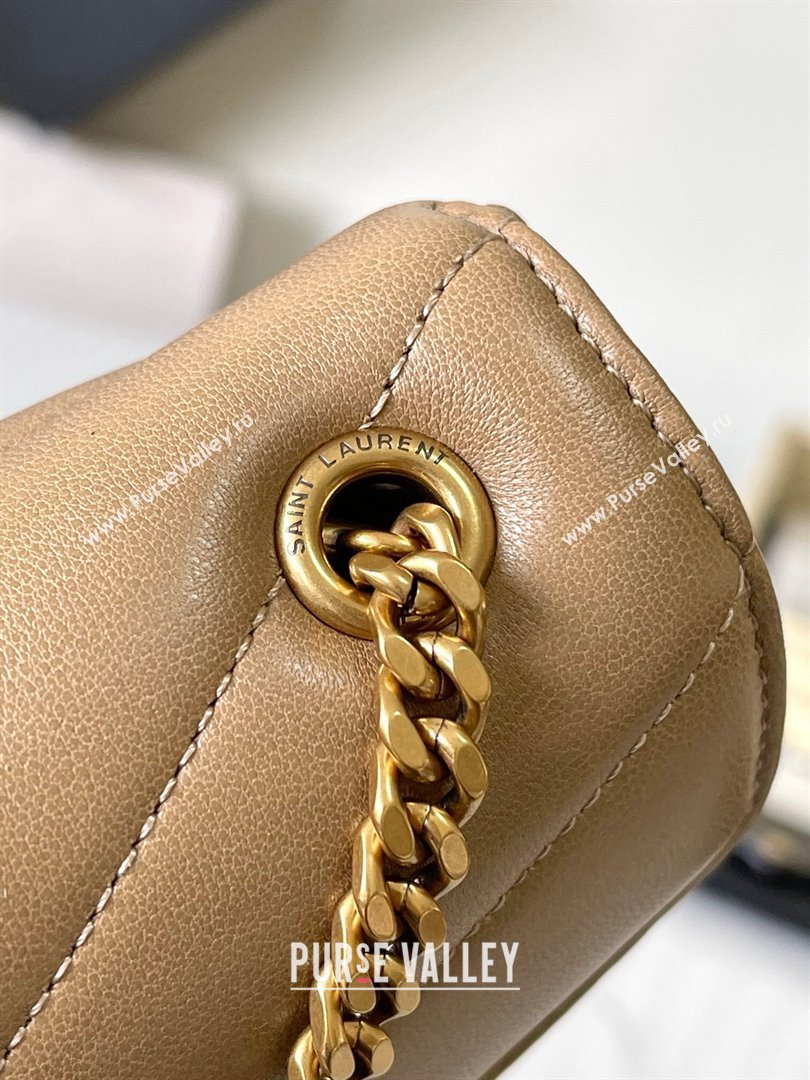 Saint Laurent Loulou Mini Bag in Matelasse Lambskin Beige 2025 821749 (YY-250924143)