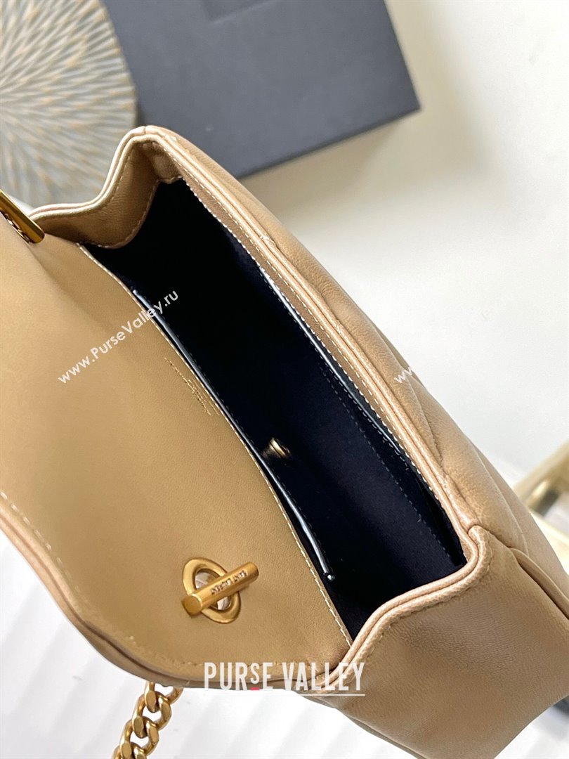 Saint Laurent Loulou Mini Bag in Matelasse Lambskin Beige 2025 821749 (YY-250924143)