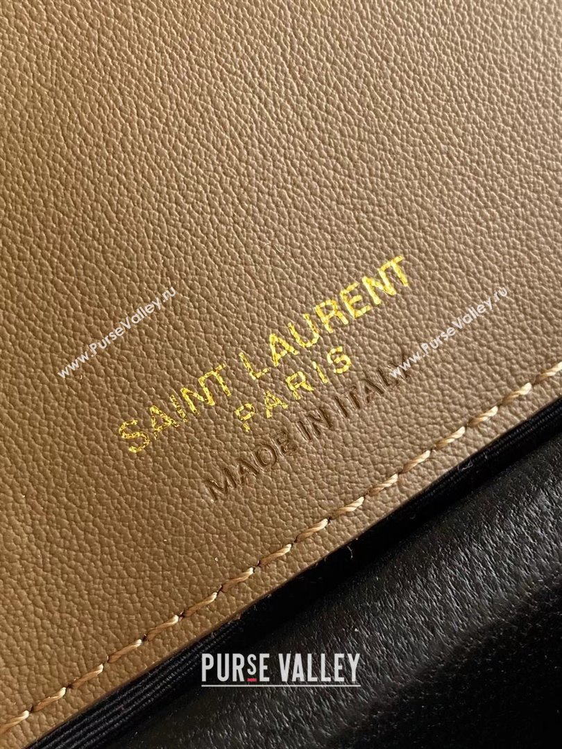 Saint Laurent Loulou Mini Bag in Matelasse Suede Brown 2025 821749 (YY-250924133)