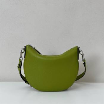 Gucci Mens B small shoulder bag in grainy leather Green 2 2025 824529 (DLH-250630098)