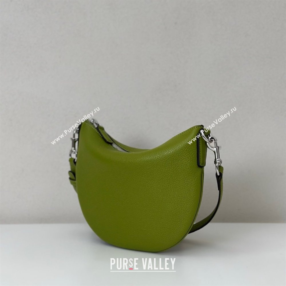 Gucci Mens B small shoulder bag in grainy leather Green 2 2025 824529 (DLH-250630098)