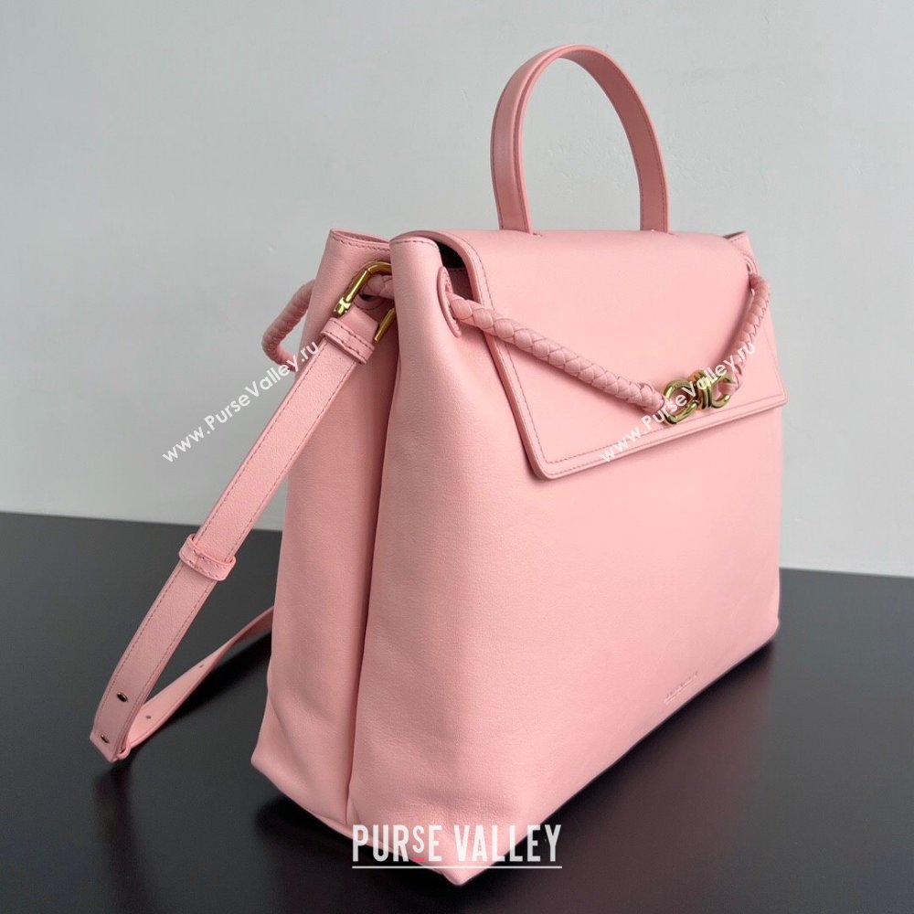 Bottega Veneta Large Ciao Ciao Top Handle Bag in Calf Leather 826195 Rose Pink 2025 (WT-250519027)