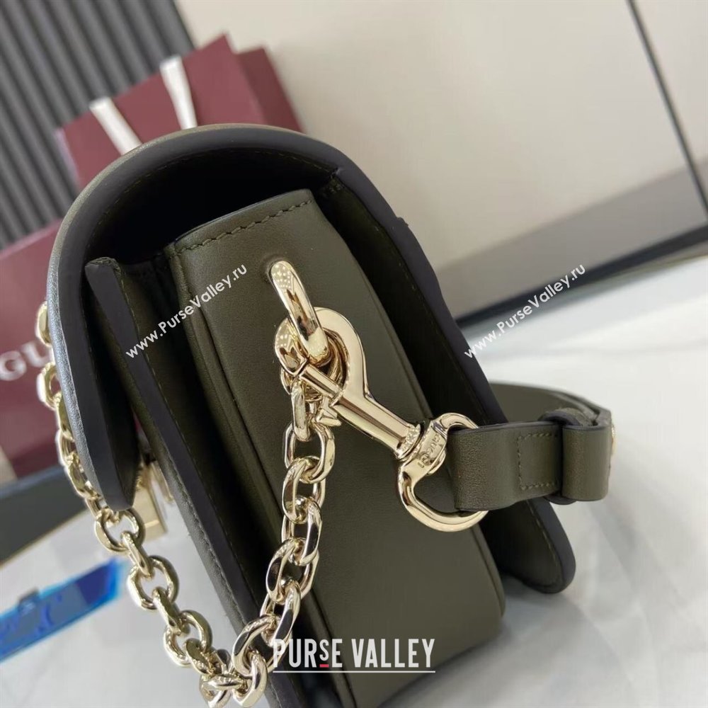 Gucci Go Suede small shoulder bag Forest Green 2025 826761 (XLU-250808067)