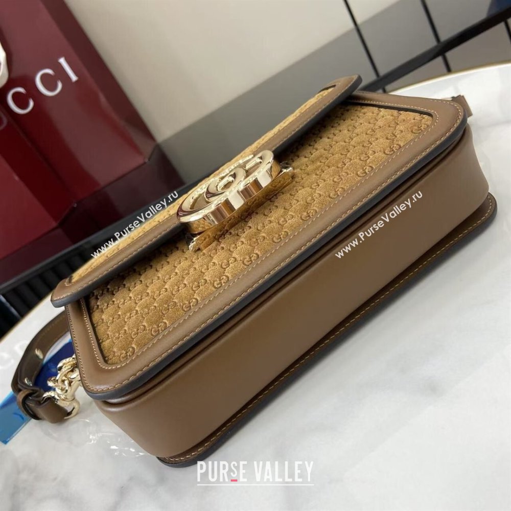 Gucci Go Suede small shoulder bag Brown 2025 826761 (XLU-250808068)