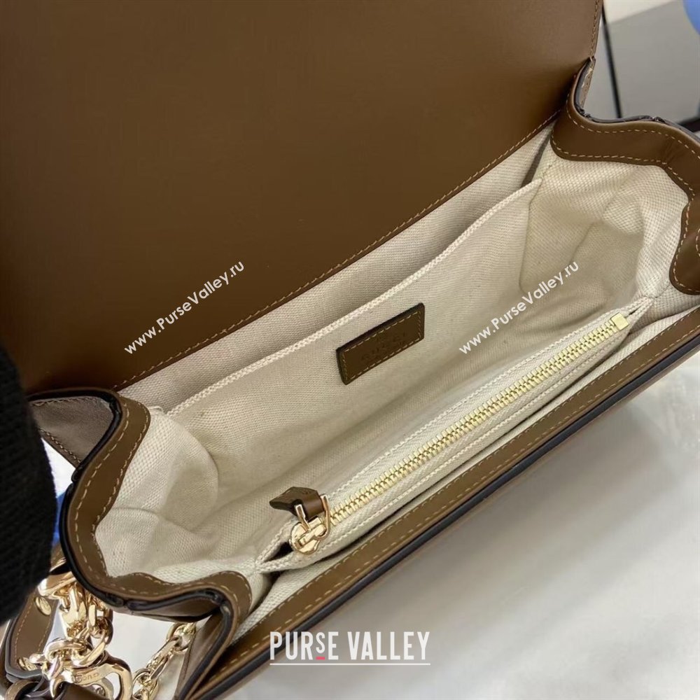 Gucci Go Suede small shoulder bag Brown 2025 826761 (XLU-250808068)