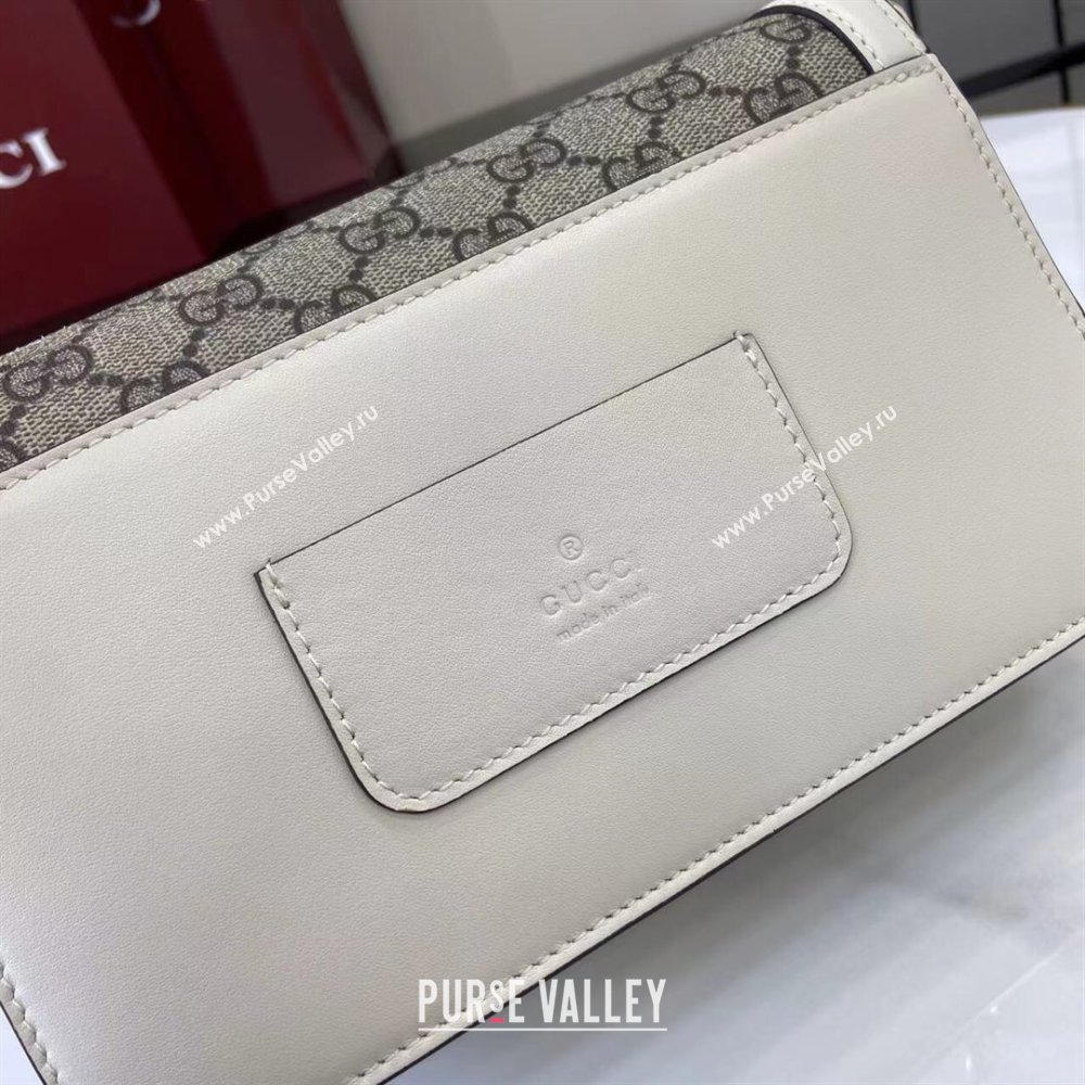 Gucci Go GG Canvas small shoulder bag Beige/White 2025 826761 (XLU-250808069)