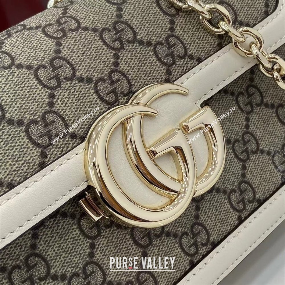 Gucci Go GG Canvas small shoulder bag Beige/White 2025 826761 (XLU-250808069)