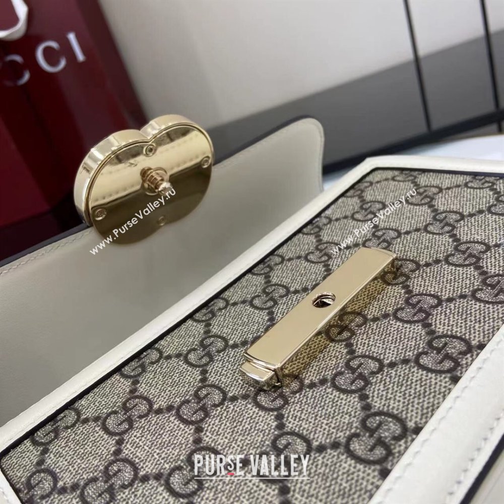 Gucci Go GG Canvas small shoulder bag Beige/White 2025 826761 (XLU-250808069)