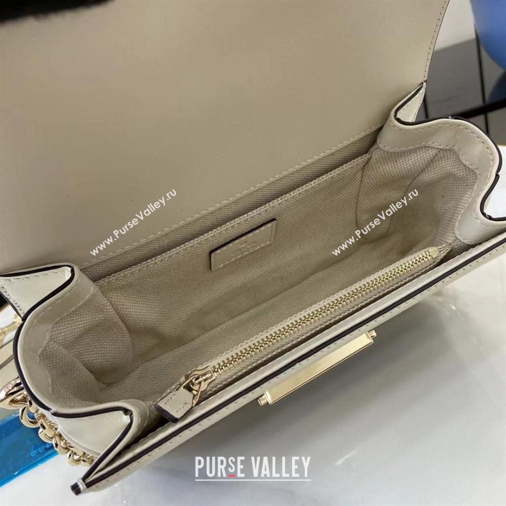 Gucci Go GG Canvas small shoulder bag Beige/White 2025 826761 (XLU-250808069)