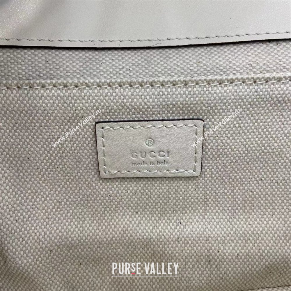 Gucci Go GG Canvas small shoulder bag Beige/White 2025 826761 (XLU-250808069)