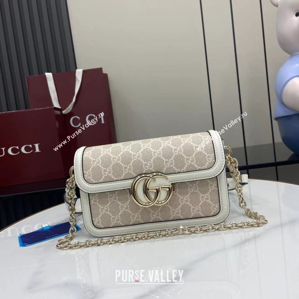 Gucci Go GG Canvas small shoulder bag Grey 2025 826761 (XLU-250808070)
