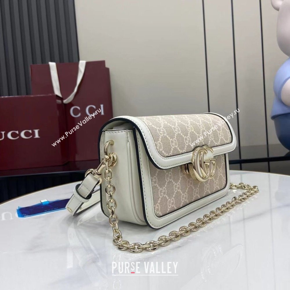 Gucci Go GG Canvas small shoulder bag Grey 2025 826761 (XLU-250808070)