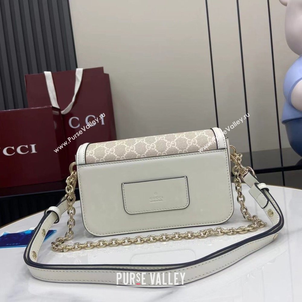 Gucci Go GG Canvas small shoulder bag Grey 2025 826761 (XLU-250808070)